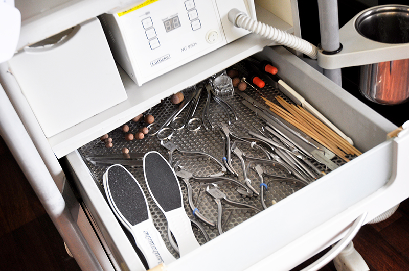 フットケア器具の衛生管理